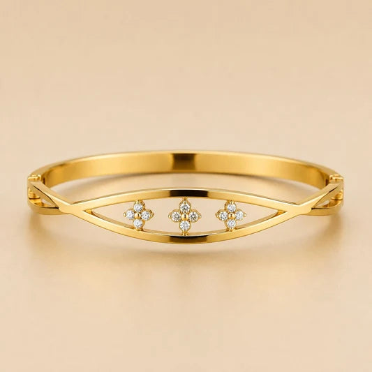Flower diamond small Kada bracelet