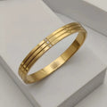 Simple three diamond Kada bracelet