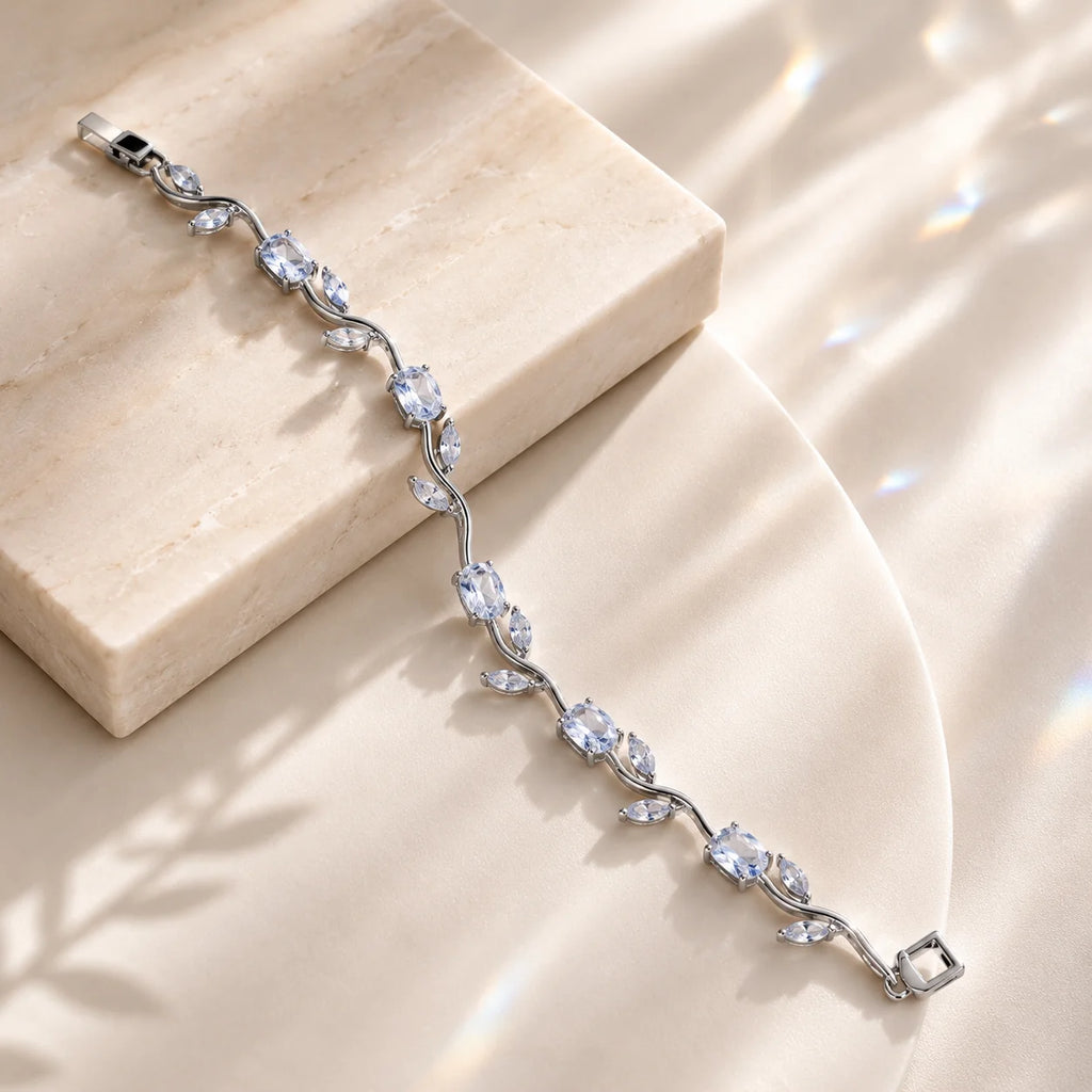 Silver tulip bracelet