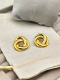 Twisted Knot Stud Earrings – Sleek Gold Minimal