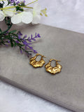 Golden hoop earrings