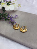 Golden hoop earrings