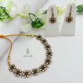Emerald Floral Kundan Necklace Set