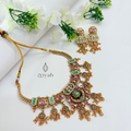 Royal Emerald Ruby Heritage Necklace Set