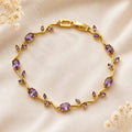 Purple Tulip Charm Bracelet