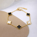 Black & White Clover Bracelet