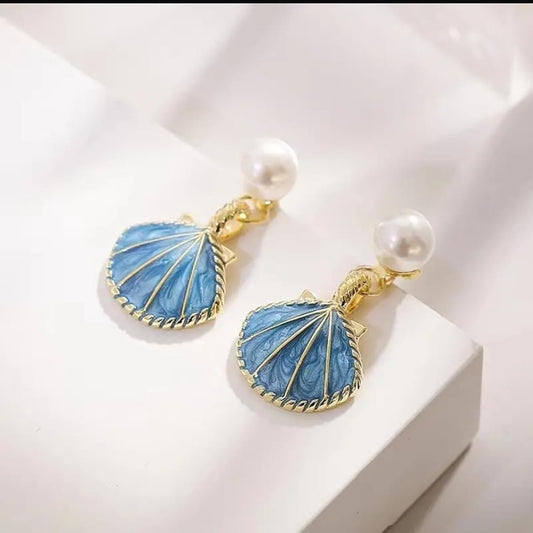 Pearl Shell Drop Earrings