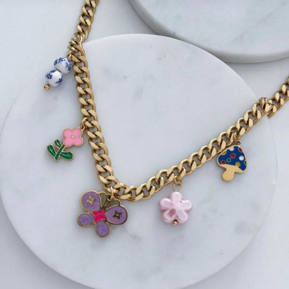 Whimsical Charm Chain Bracelet