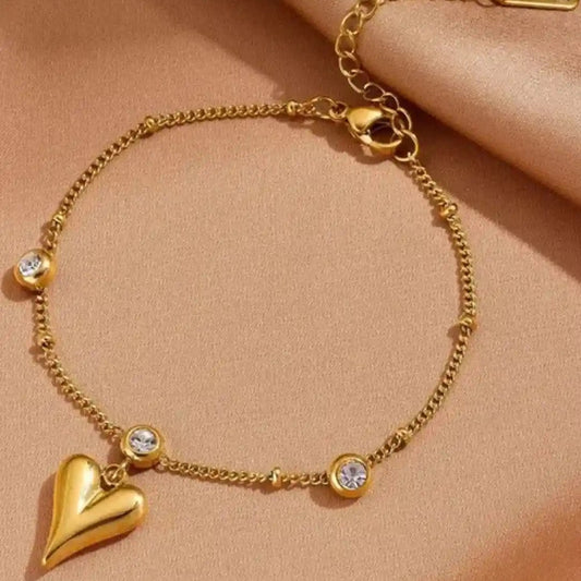 Trending heart and stone bracelet