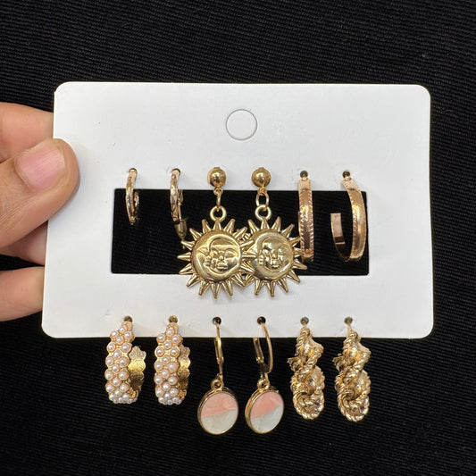 6 earring combo set
