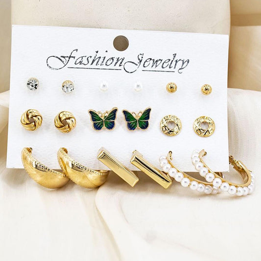 9 earring combo set