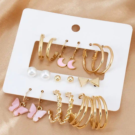 9 earring combo set
