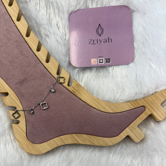 Anti-Tarnish Clover Charm Anklet