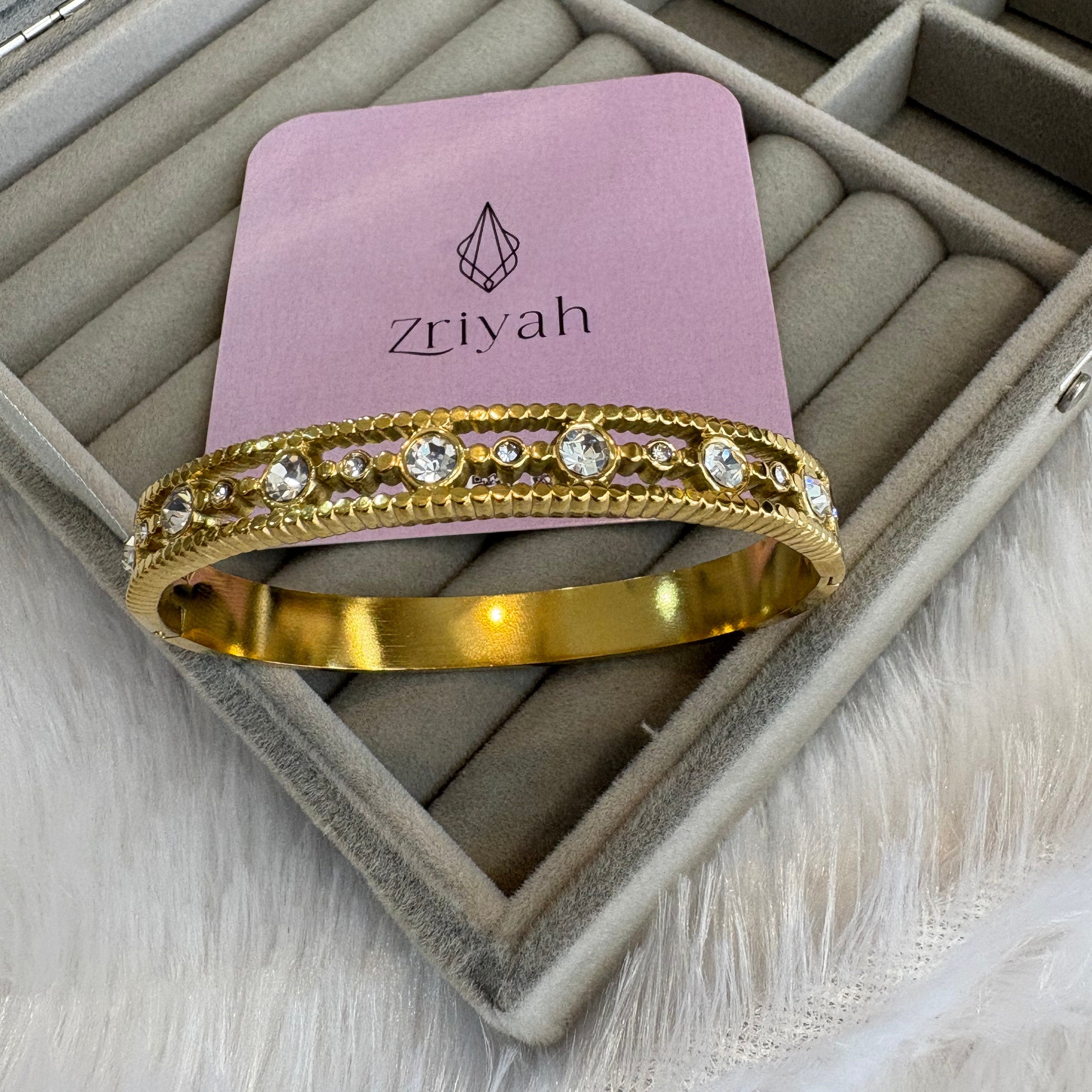Sparkling Crystal Studded Kada Bracelet